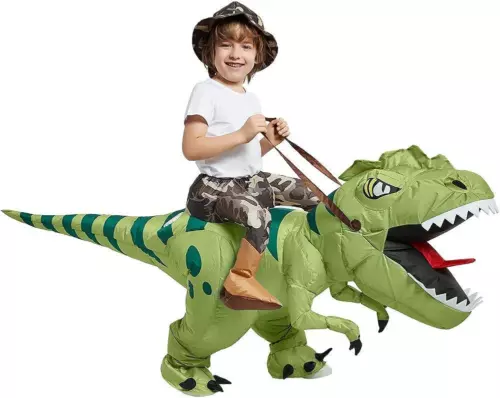 One Casa Inflatable Dinosaur Costume Riding T Rex Air Blow up Funny Fancy... - Picture 1 of 6