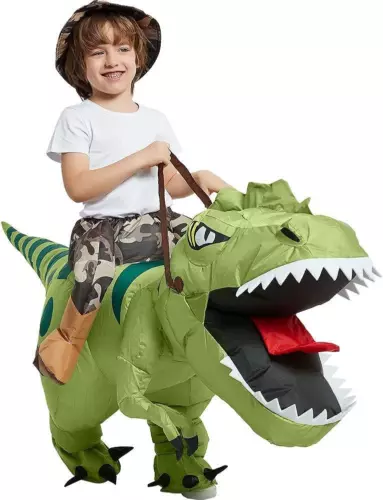 One Casa Inflatable Dinosaur Costume Riding T Rex Air Blow up Funny Fancy... - Picture 3 of 6